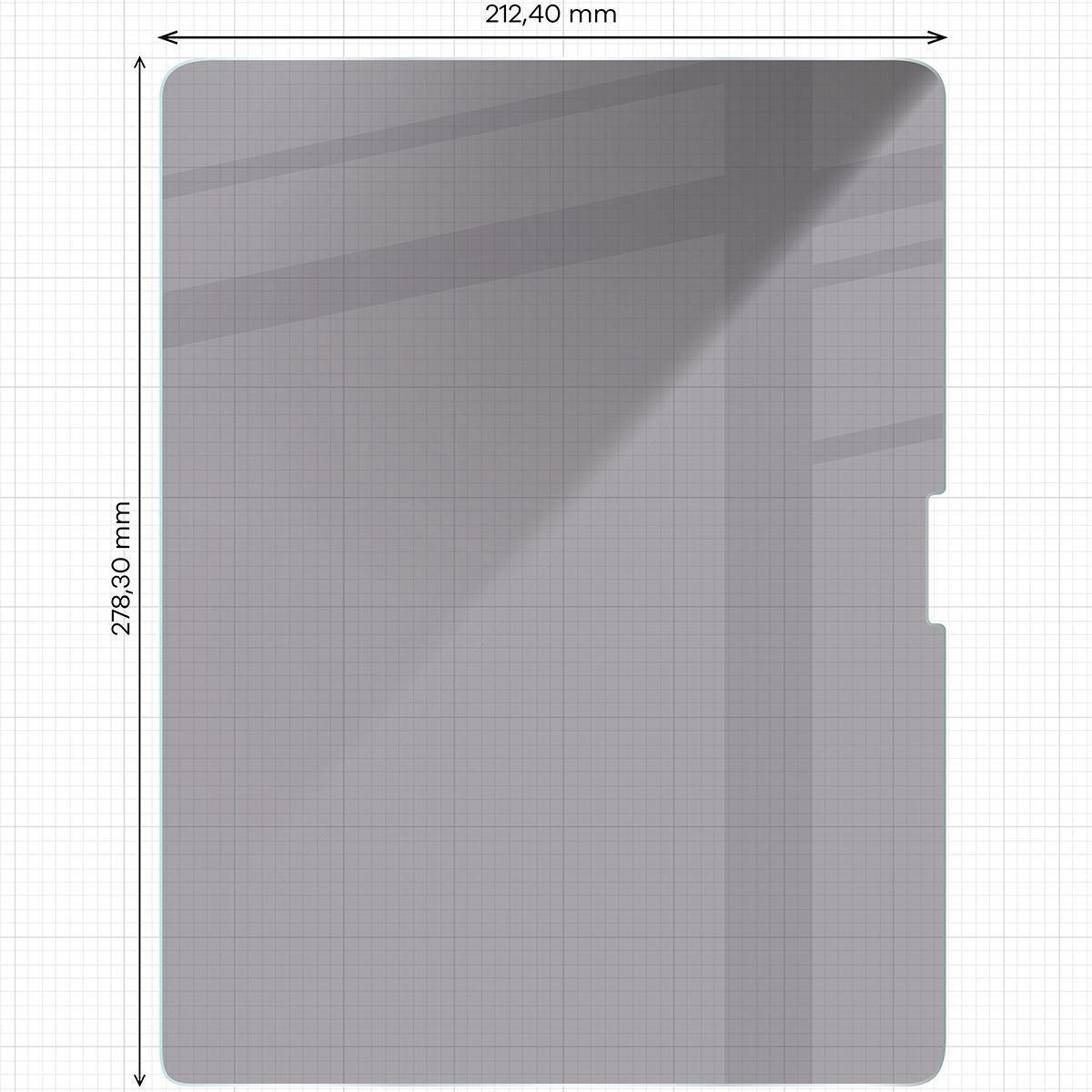 Zdjęcie na miarce szkła Bizon Glass Tab Clear Shadow Duo do  iPad Pro 13